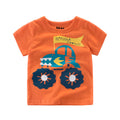 Children's Printed T-Shirt Boys Short Sleeve Round Neck Top Innerwear