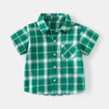 Short Sleeve Shirt for Kids, Soft and Skin-Friendly Casual Flip Collar