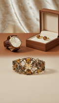Gem-Accented Statement Cuff Bracelet