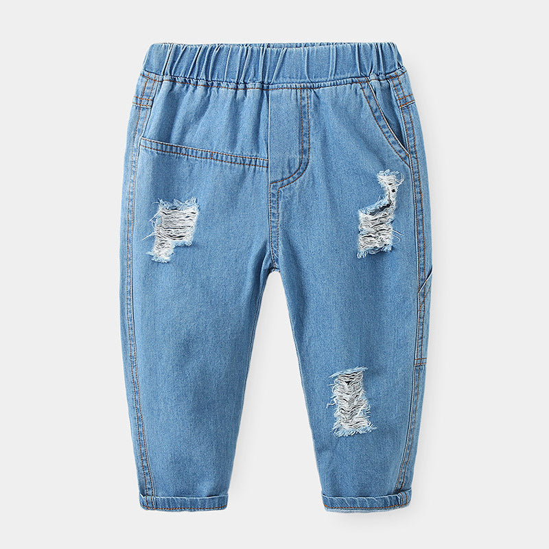 Boy's Casual Denim Pants Children's Trousers Long Pants for Toddler Kids