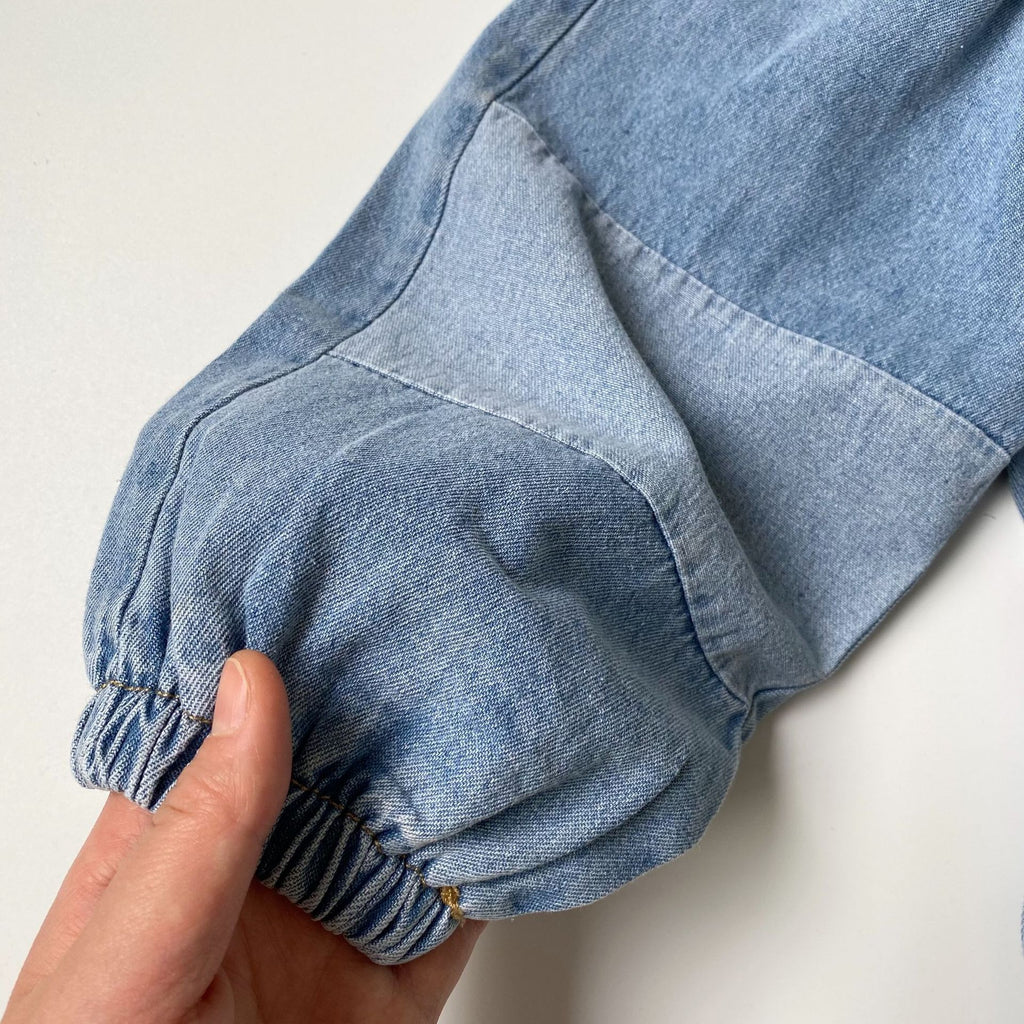 Children's patchwork drawstring jeans