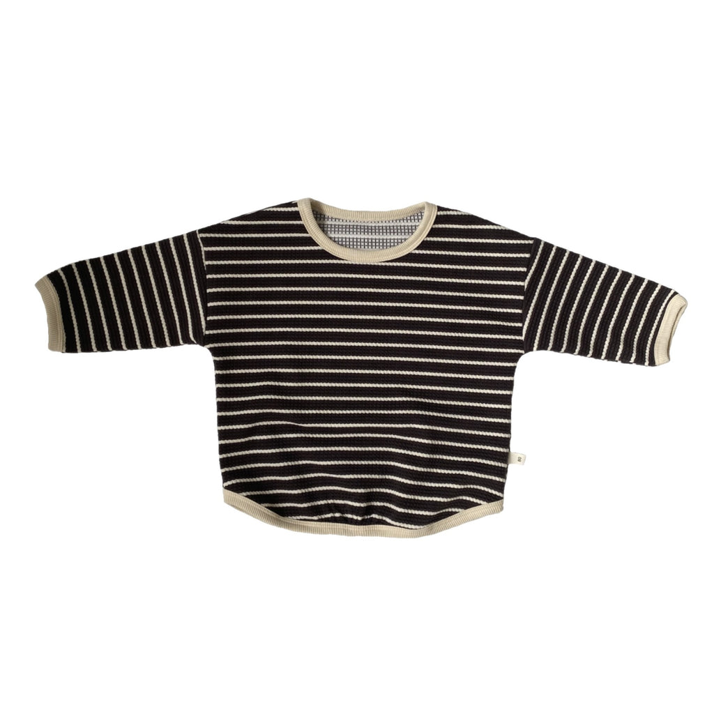 Striped contrasting edge hoodie