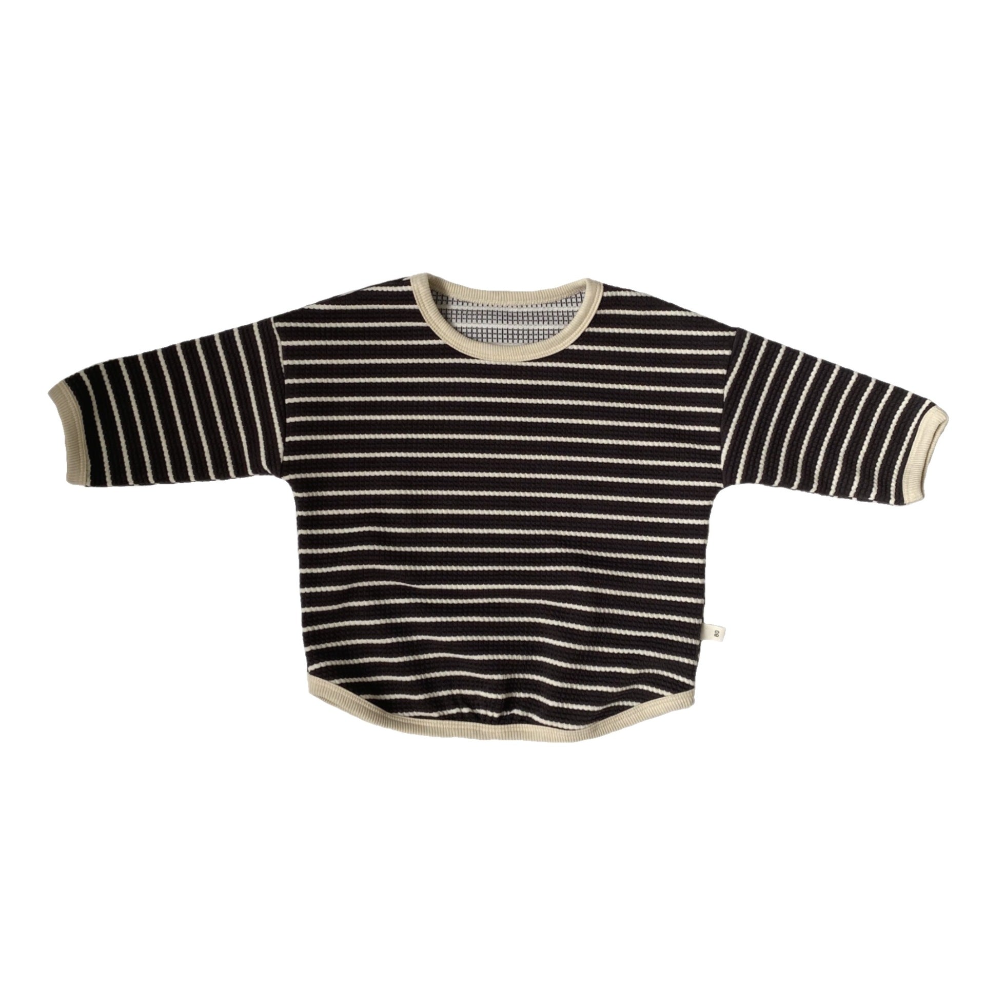 Striped contrasting edge hoodie