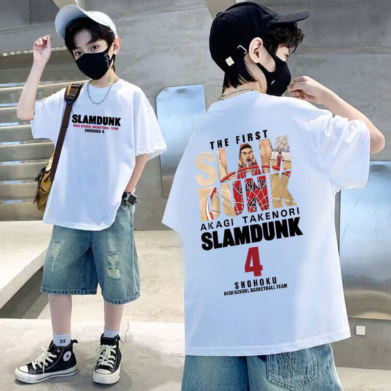 Boy's Short Sleeve T-Shirt Basketball Kids Half Sleeve T-Shirt