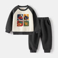 Casual Set Boys Hoodie and Sports Pants Two-Piece Suit Cartoon Pullover Outwear