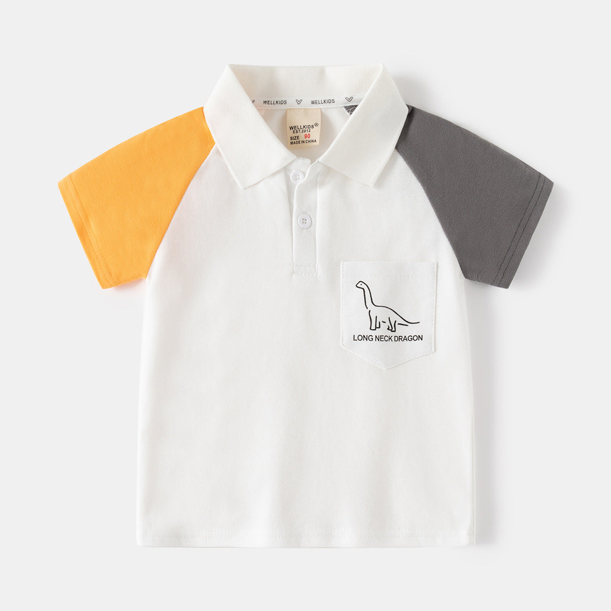 Children's Short Sleeve T-Shirt, Boy's Summer Polo Shirt, Pocket Baby Top, Trendy Casual Clothing