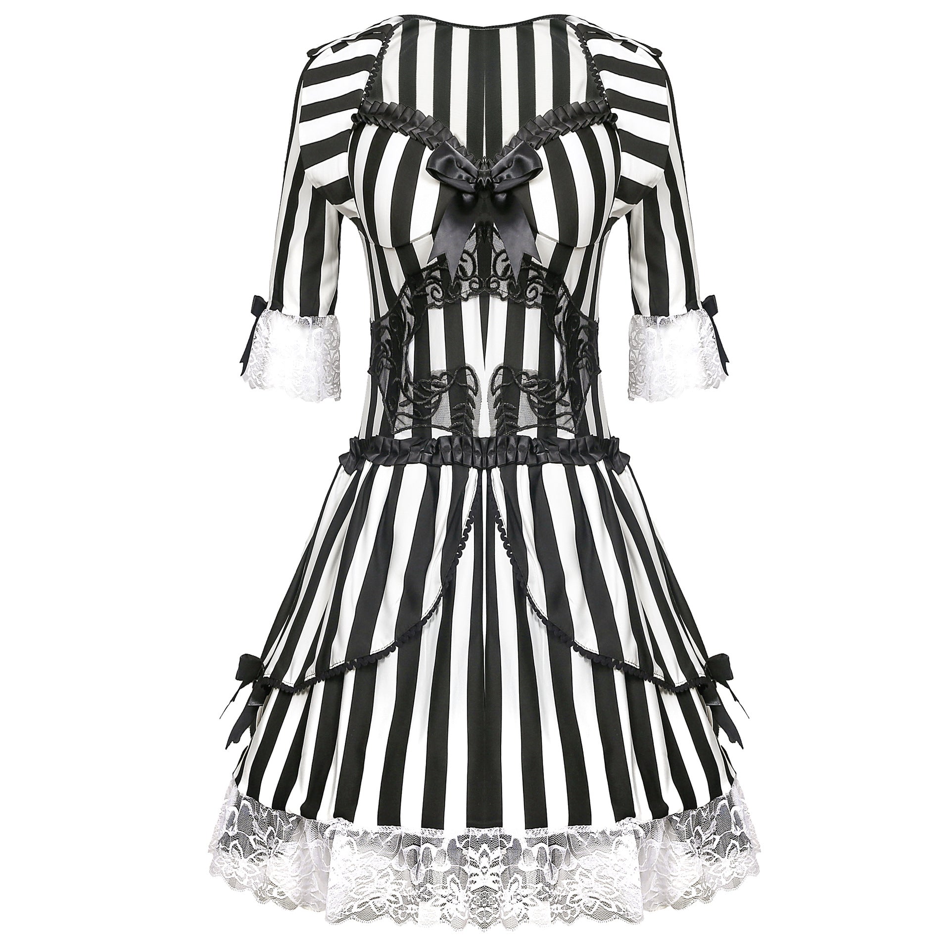 Halloween Striped Devil Costume Vampire Clothing Zombie Grim Reaper Ghost Bride Evil Clown Outfit