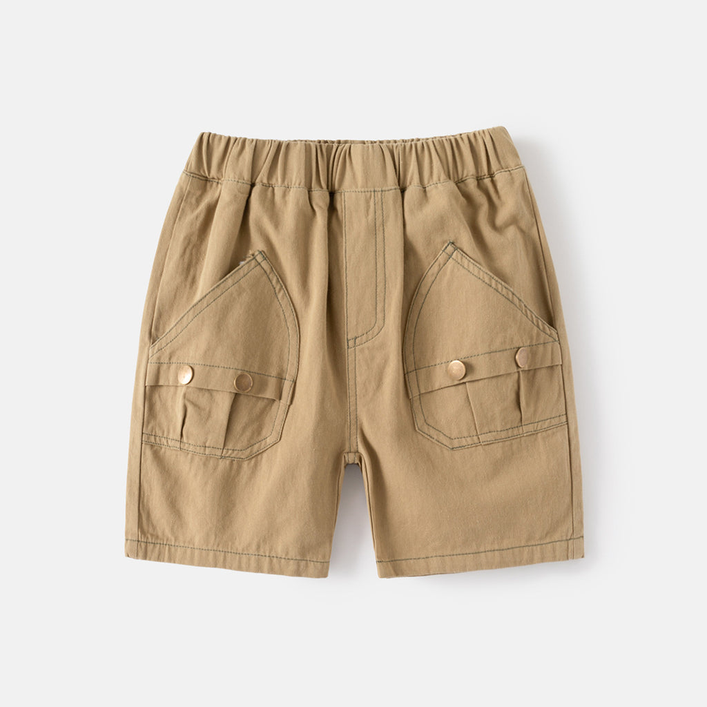 5-Pocket Pants New Boy Retro Button Casual Shorts Loose Mid-Length Pants Trendy Wholesale