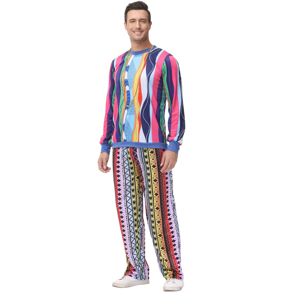 Festival Cosplay Costume Retro Hip-Hop Stage Performance Outfit Men's Role Play Uniform