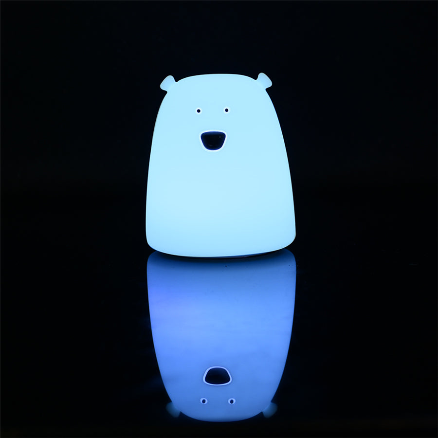 Smiling Bear USB Color Changing Silicone Night Light