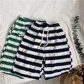 Men's and women's striped lace up cropped pants