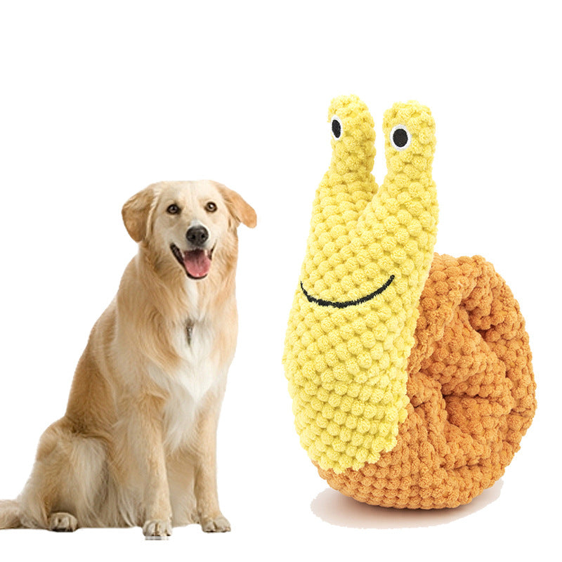 Interactive Snail Plush Toy for Dogs with Treats