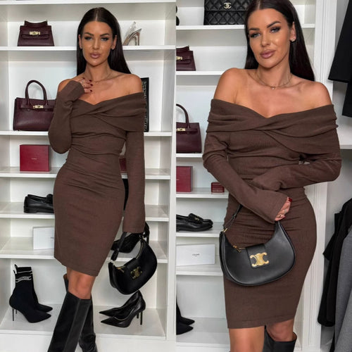 Bodycon Sexy Long-sleeve Midi Dress – Nova Finds product photo 2