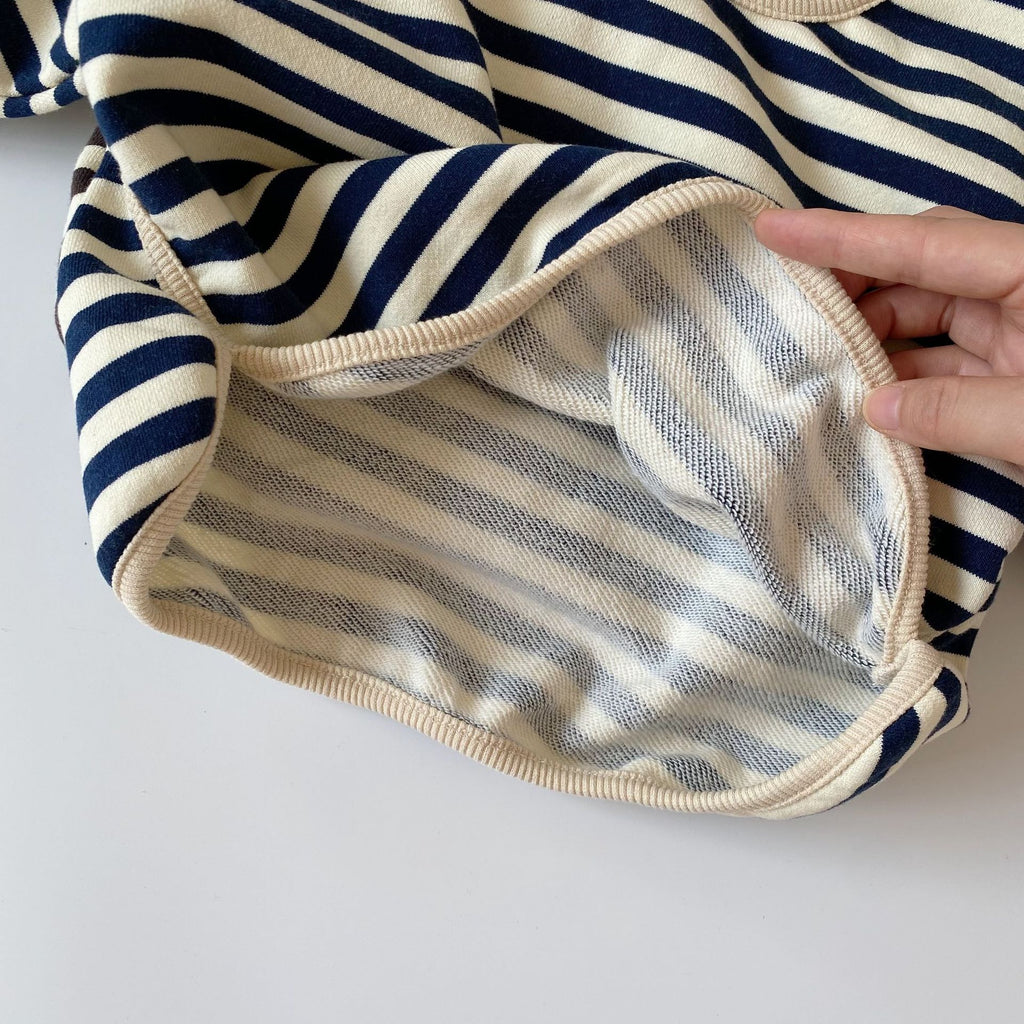 Children's striped hoodie