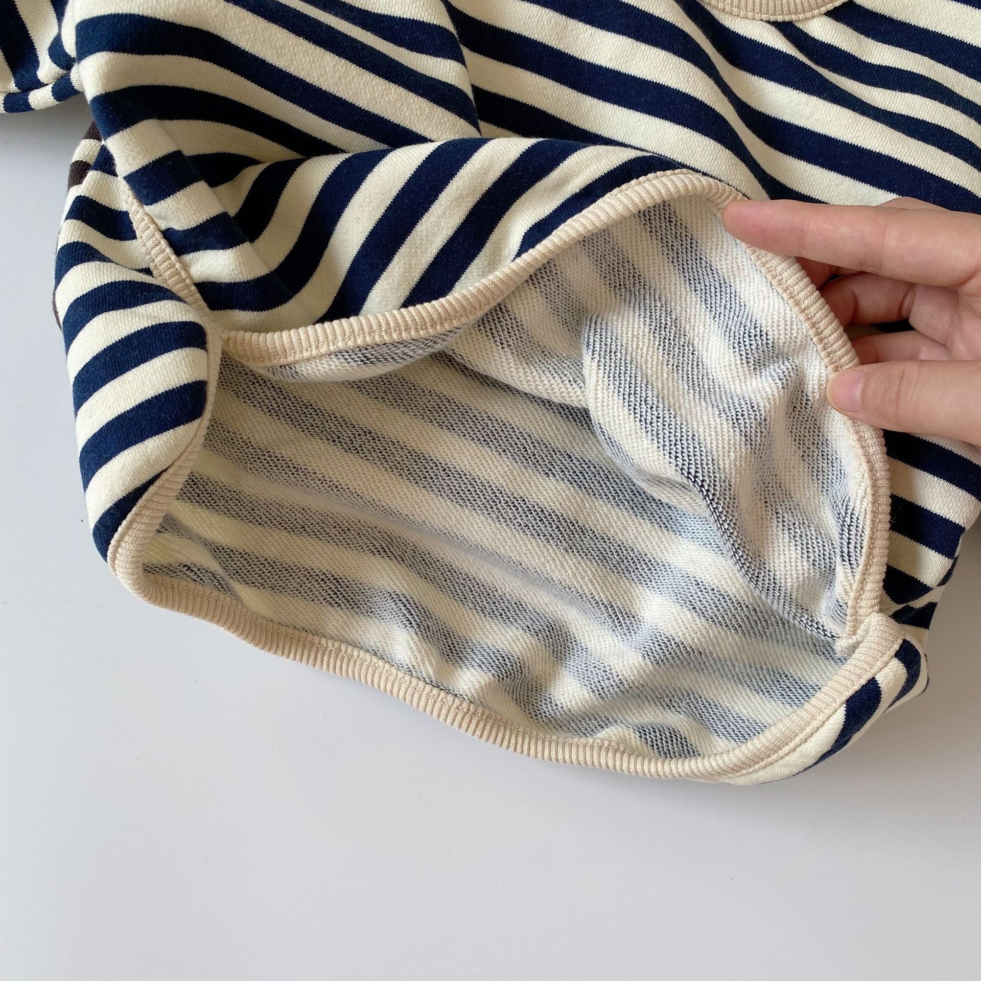 Children's striped hoodie
