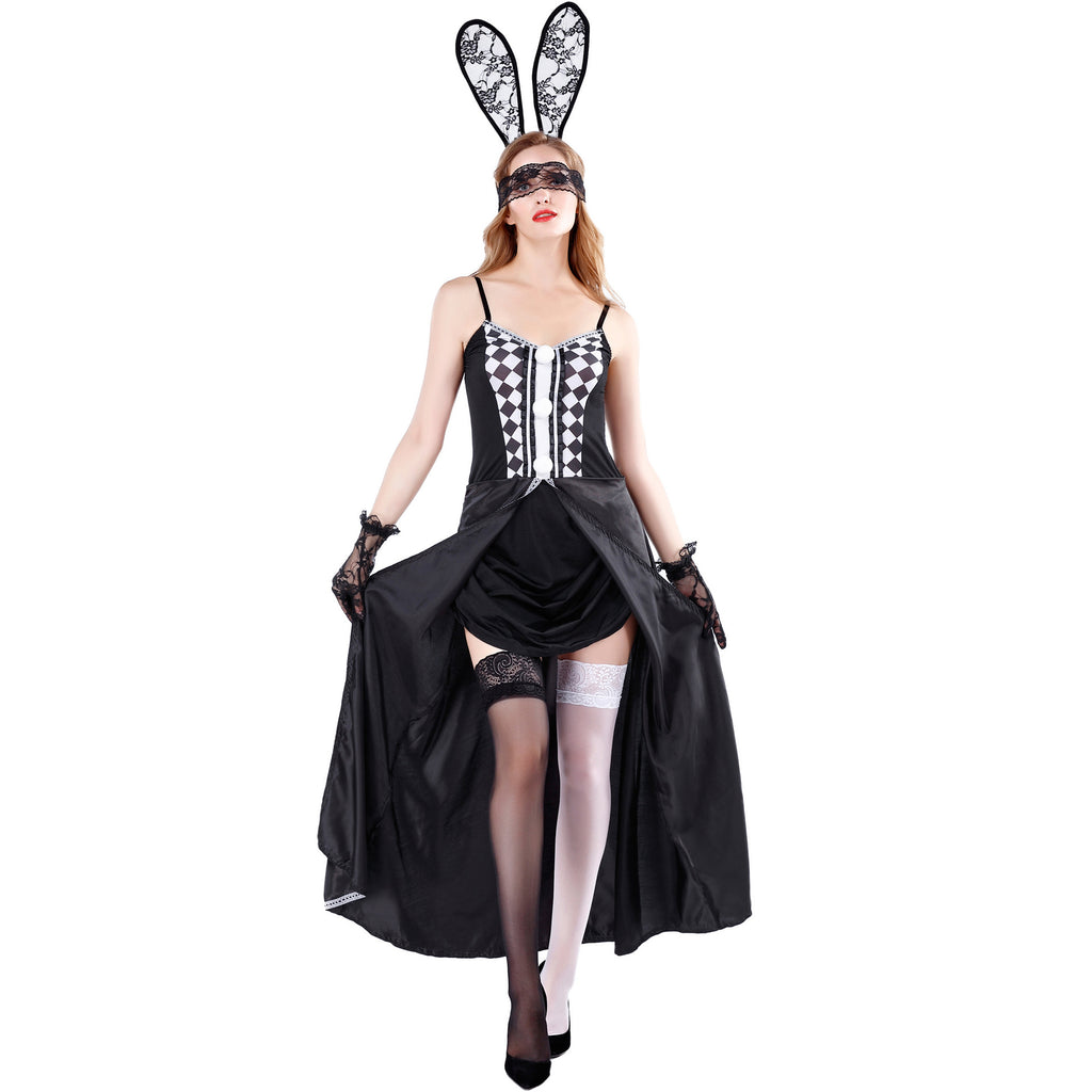 Festival Rabbit Costume Dress Set for Women Cosplay Party Queen Bunny Outfit
