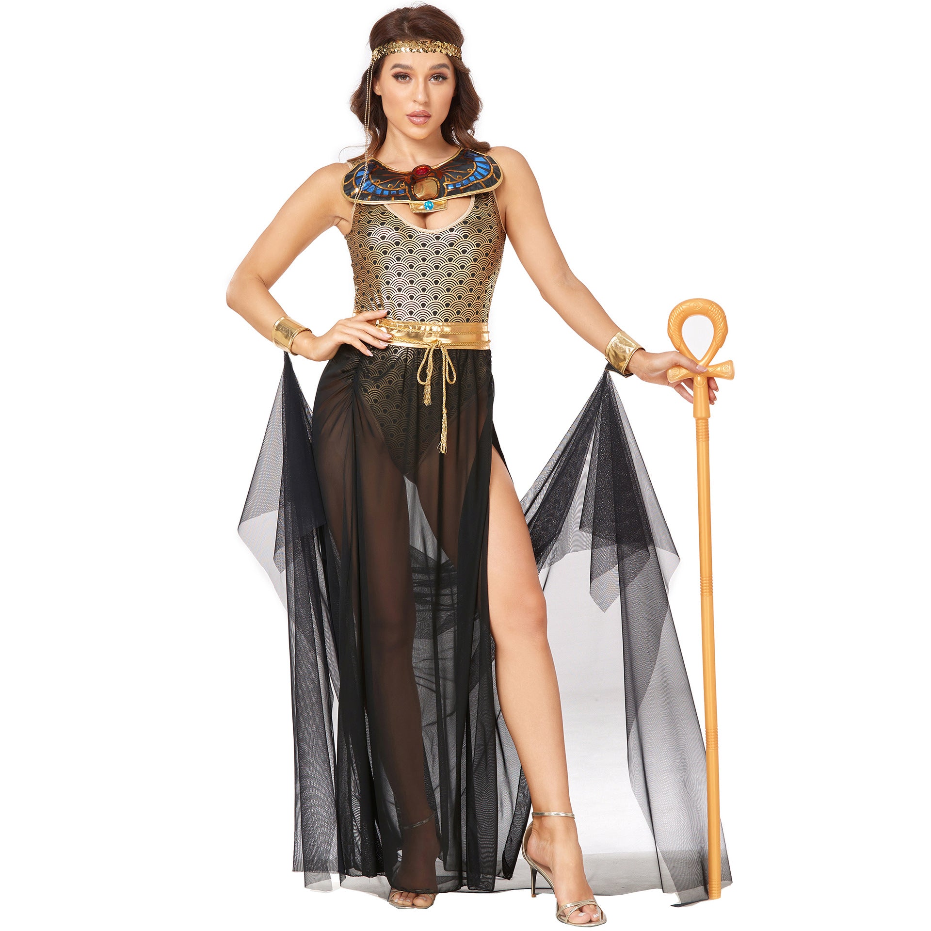Greek Egyptian Goddess Halloween Medieval Court Cosplay Stage CostumeParty Outfit