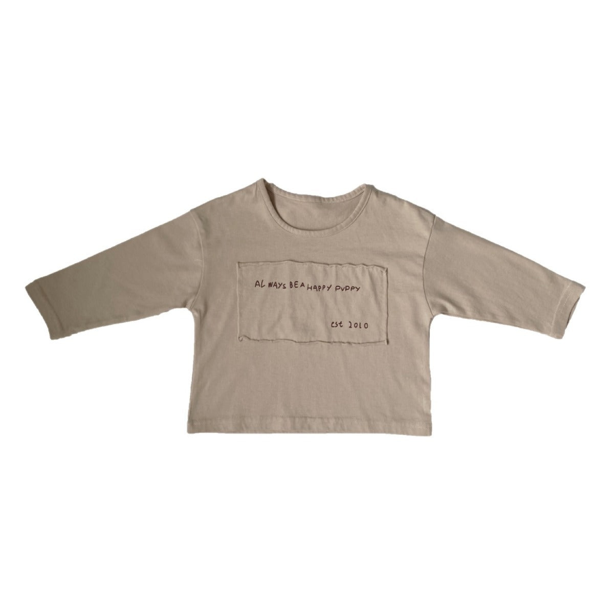 Adhesive letter printed base shirt