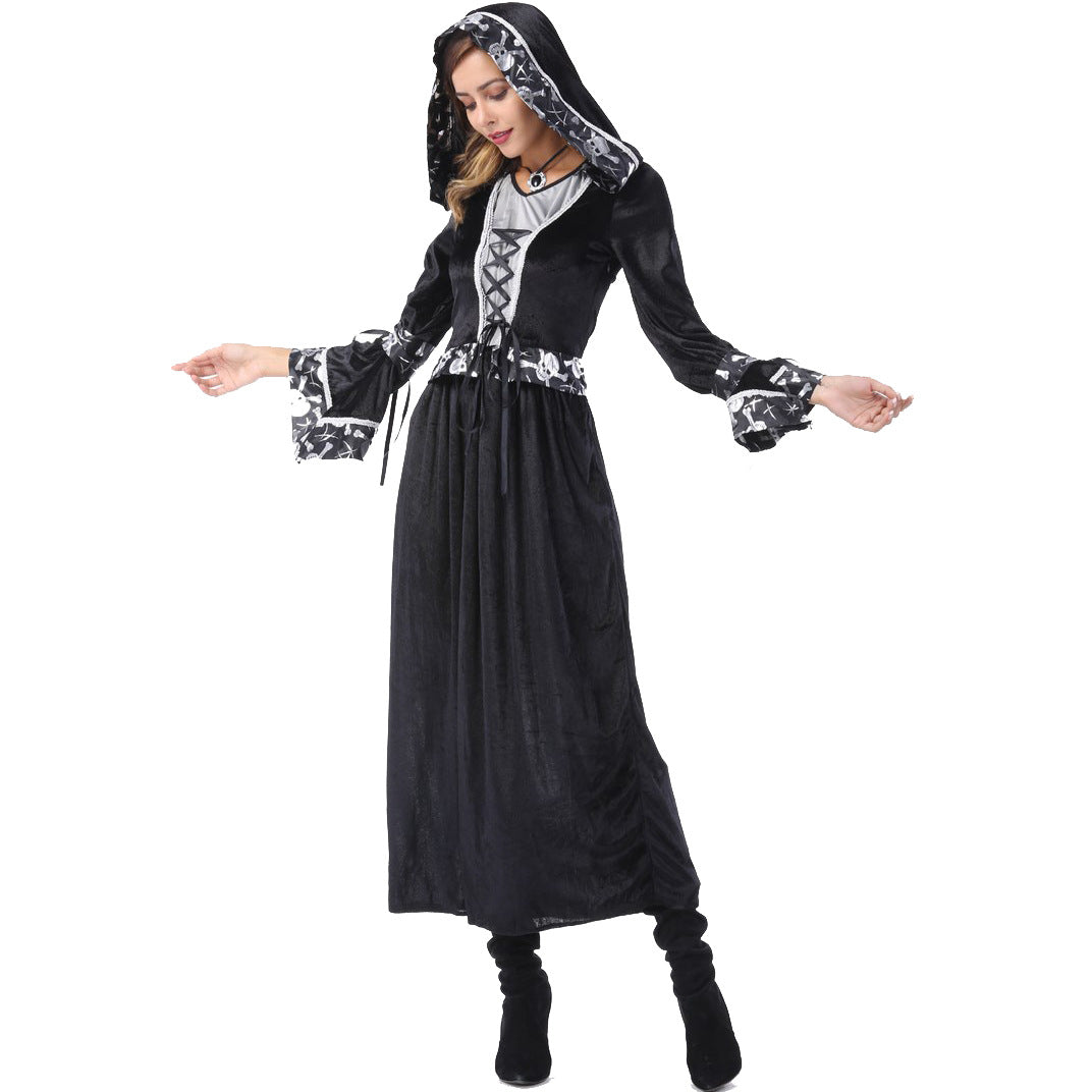 Unisex Couple Costume Skull Reaper Vampire Outfit Witch Costume Halloween Clothing