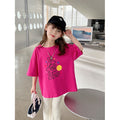 Street-Style T-Shirt for Girls, Casual Short Sleeve Top for Children