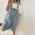 Thin denim camisole overalls