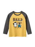 Long Sleeve T-Shirt for Boys, Casual Basic Top