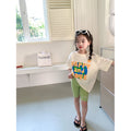 Girls' Loose Letter T-Shirt Printed Short Sleeve Top Trendy