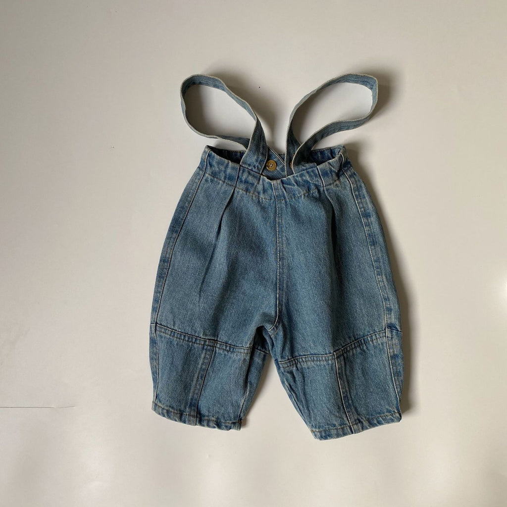 Children's suspender denim overalls