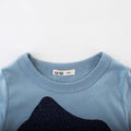 Cute Shark Cartoon Print Short Sleeve T-Shirt for Boys
