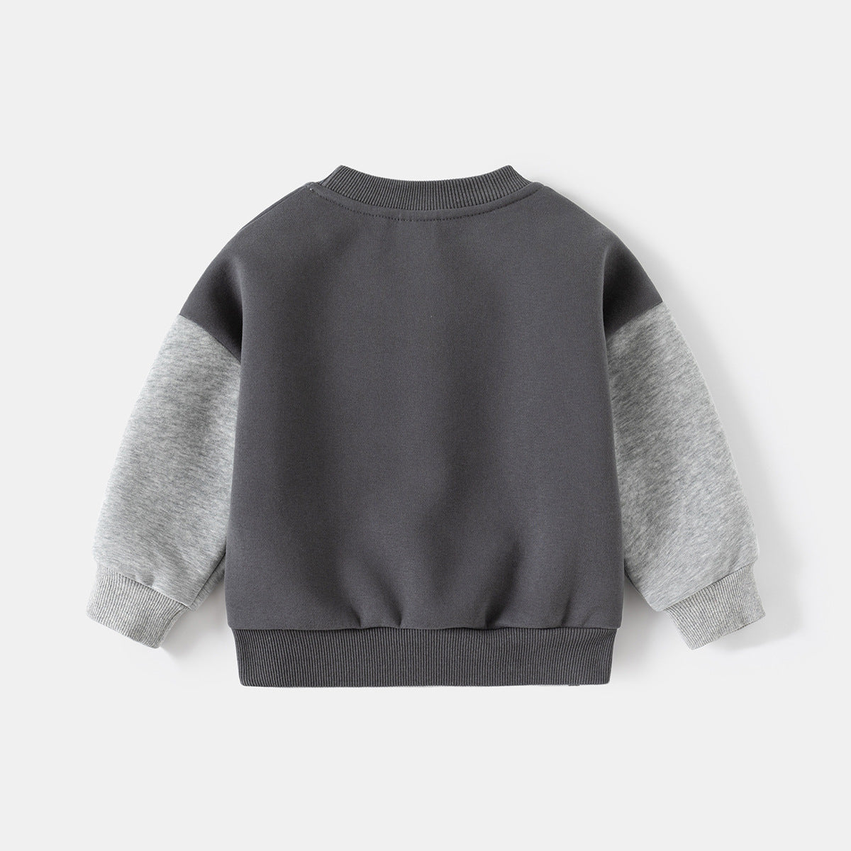 Kids' Faux Two-Piece Hoodie for Boys, Long Sleeve, Loose Fit, Spliced Sleeve Design