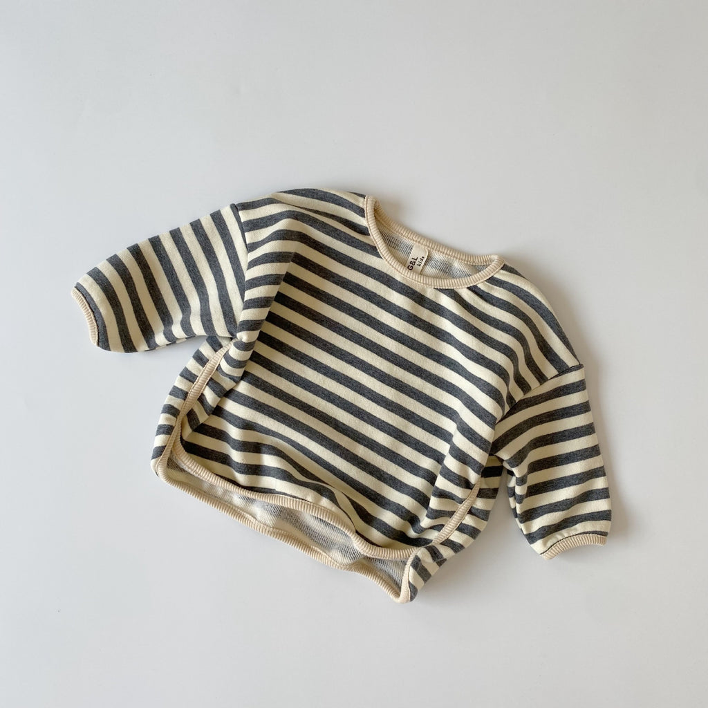 Children's striped hoodie