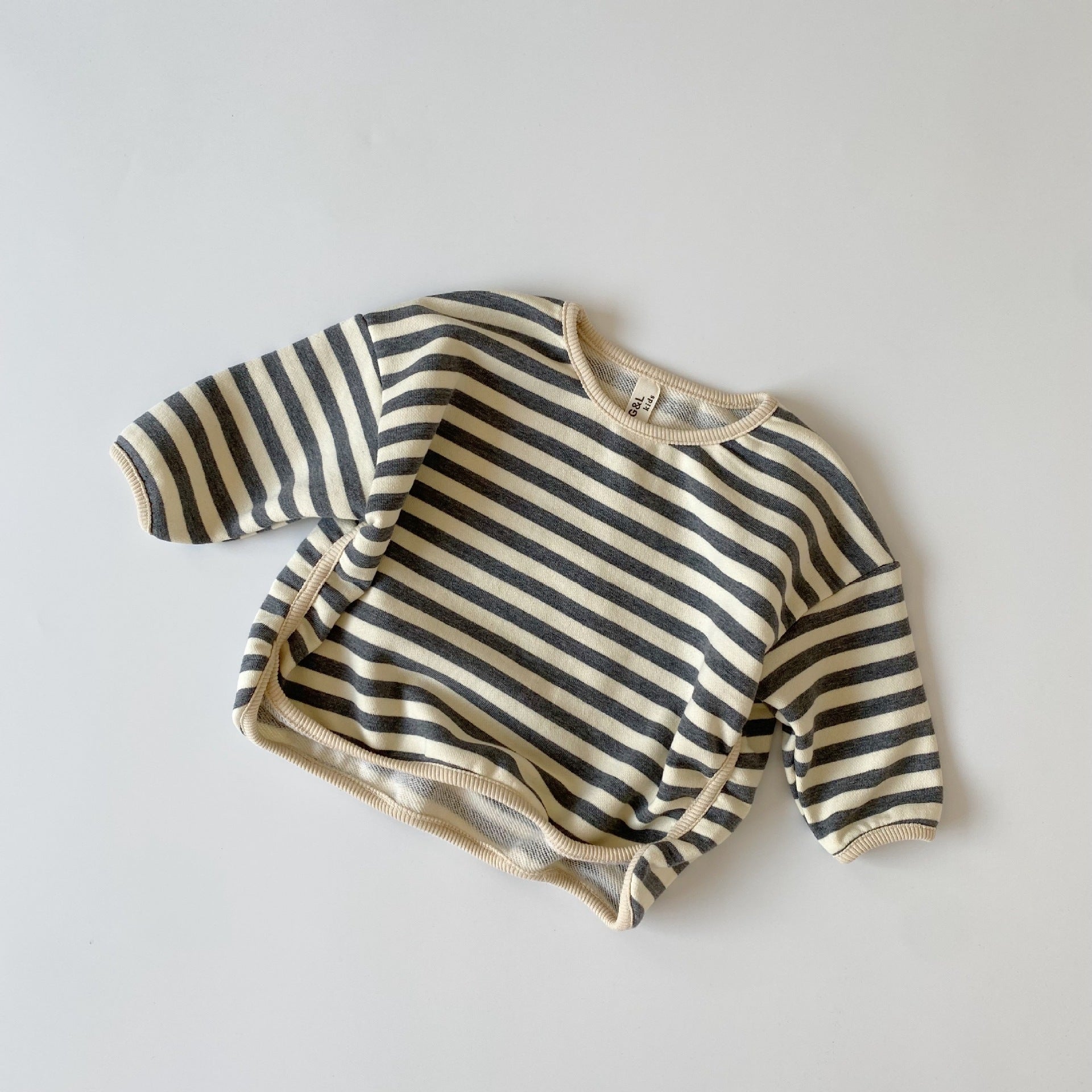 Children's striped hoodie
