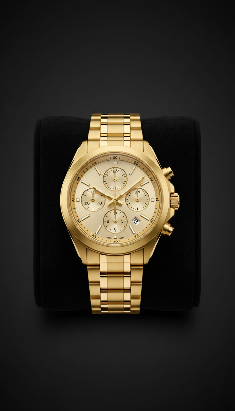 Limited Edition Gold Chronograph Watch