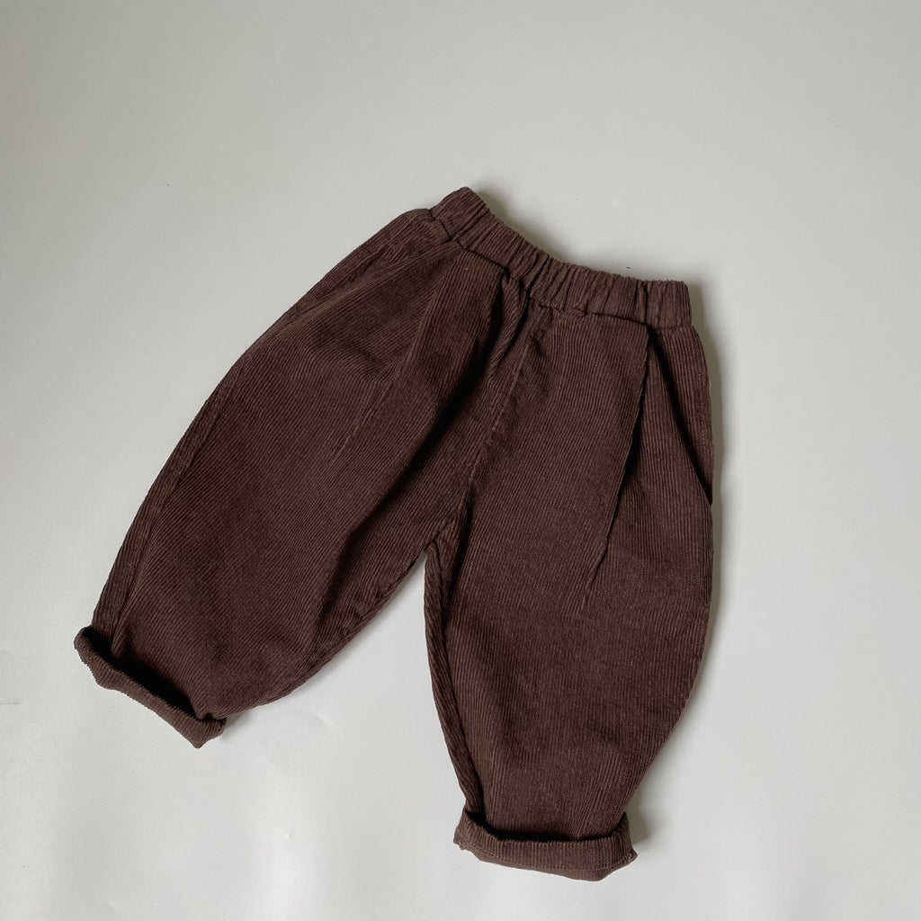Solid color light core velvet pants