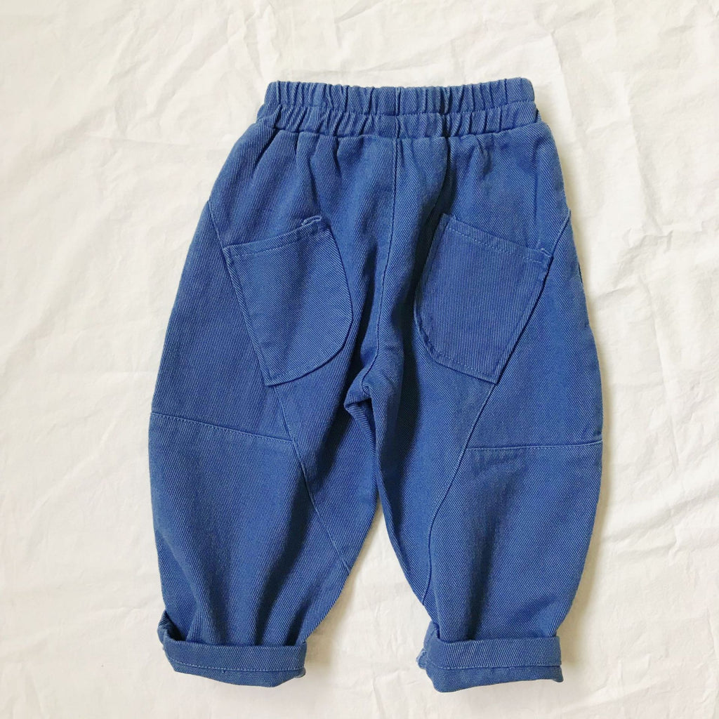 Children's cotton spliced work pants