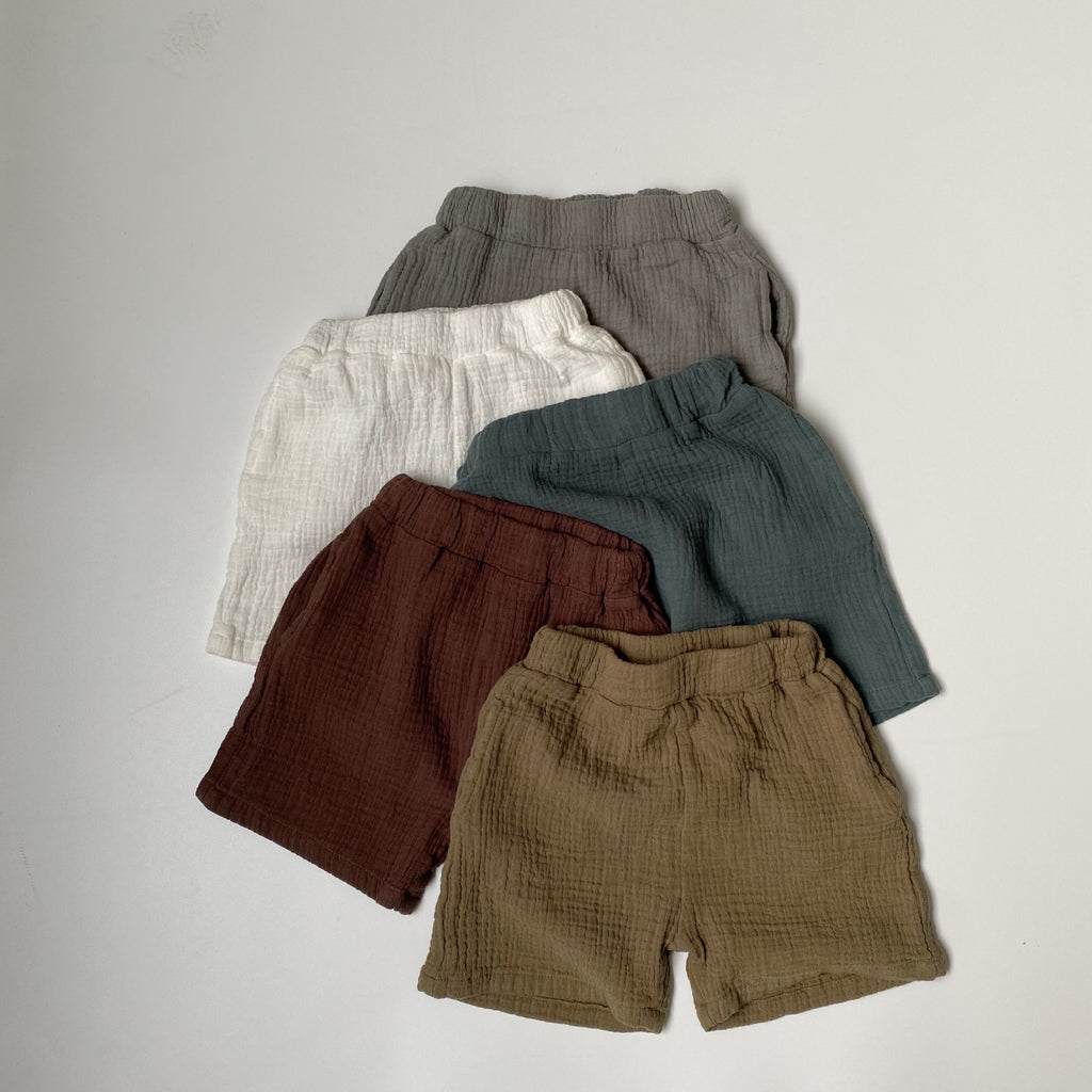 Cotton yarn side pocket shorts
