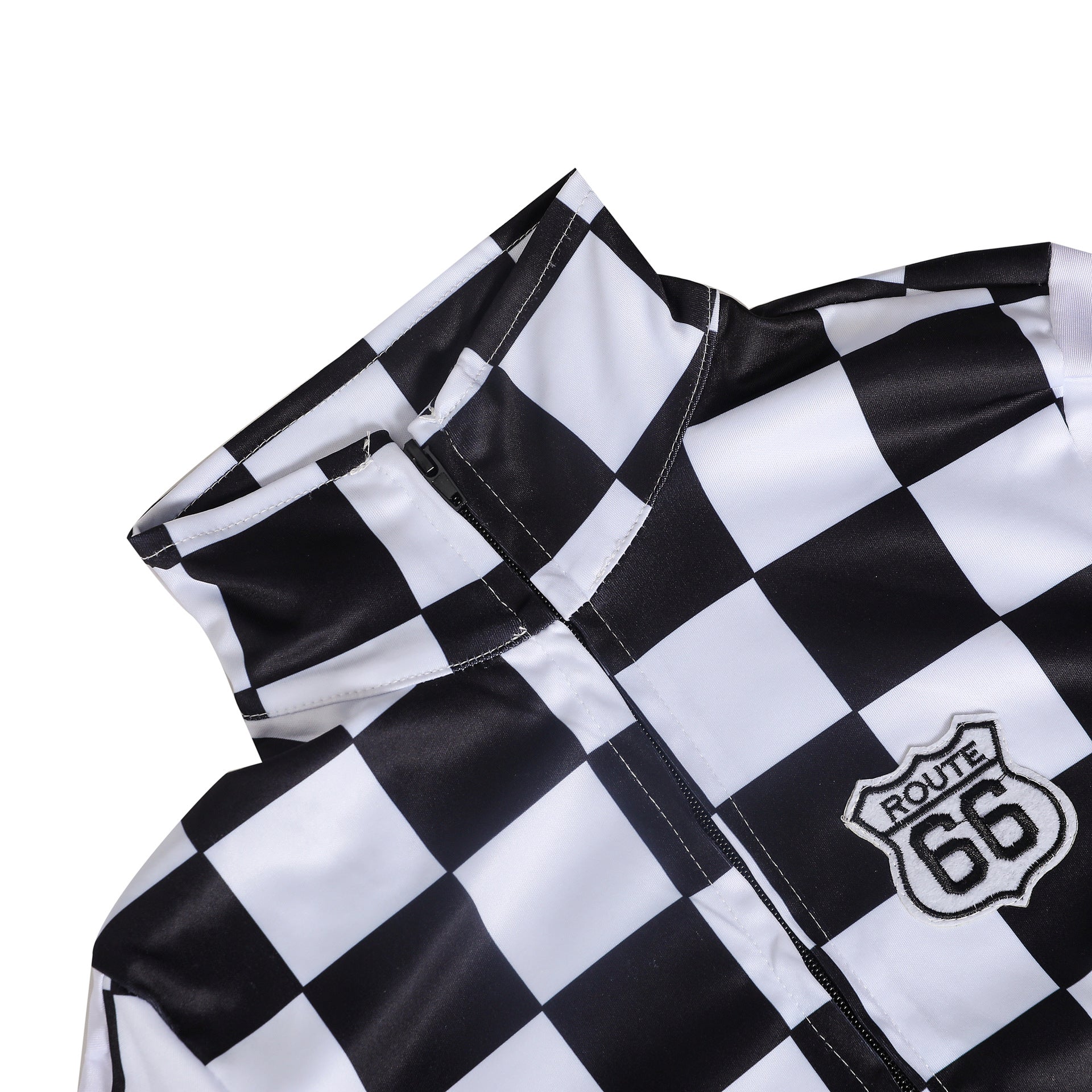 New Halloween Cheerleading Uniform Checkered Motorcycle Uniform Nightclub DS Uniform Female Pole Dance Hot Dance Uniform Racing Uniform