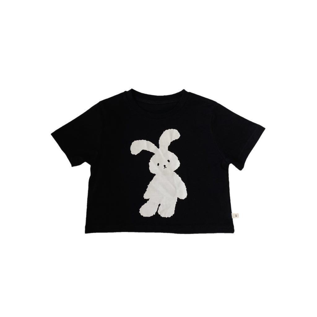 Children's rabbit printed short sleeved T-shirt