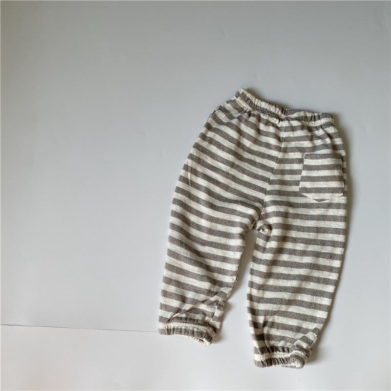 Loose striped casual pants
