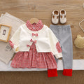 Long sleeved two-piece baby spring clothes