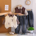 Sweater vest casual three piece set for boys' baby clothes
