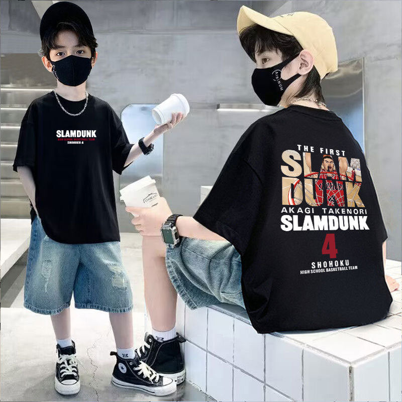 Boy's Short Sleeve T-Shirt Basketball Kids Half Sleeve T-Shirt