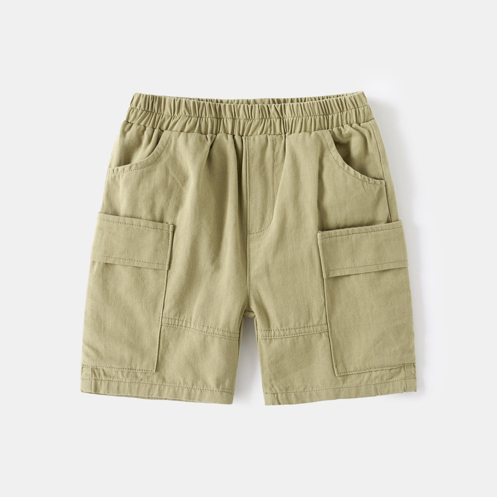 Boy's Pure Cotton Cargo Shorts Kids Children Baby Toddler Mid-Length Pants Lightweight  Wholesale