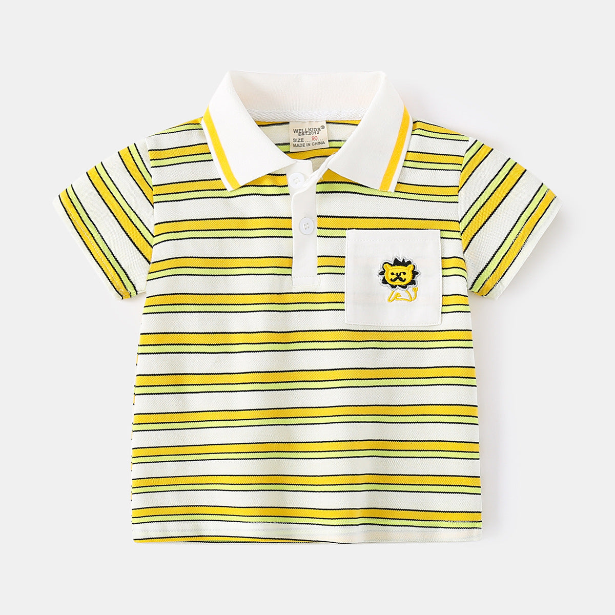 Boy's Short Sleeve T-Shirt Children's Polo Shirt Casual Top for Toddlers