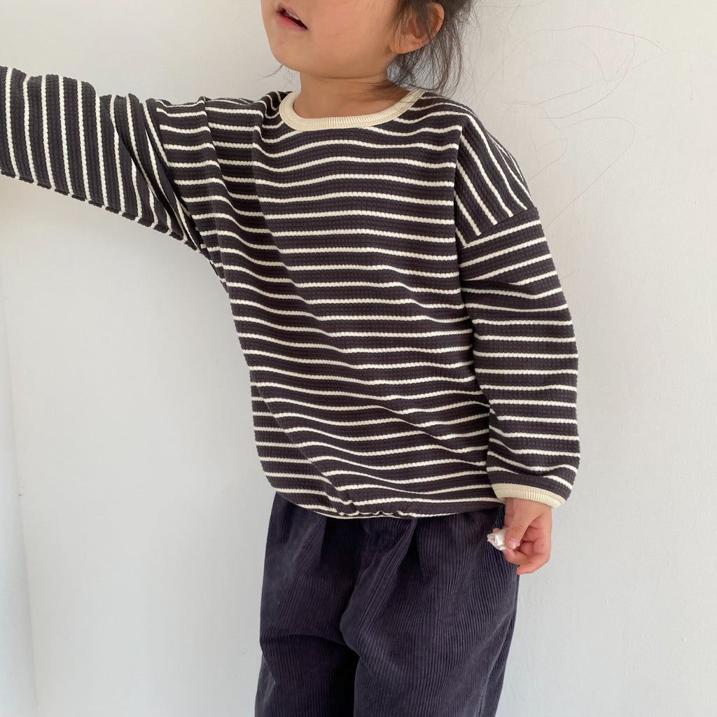 Striped contrasting edge hoodie