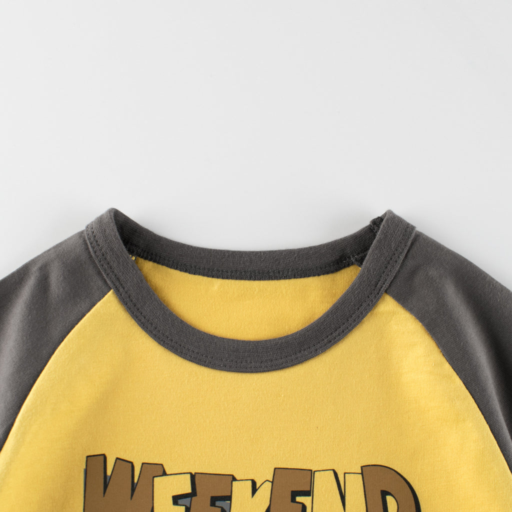 Long Sleeve T-Shirt for Boys, Casual Basic Top