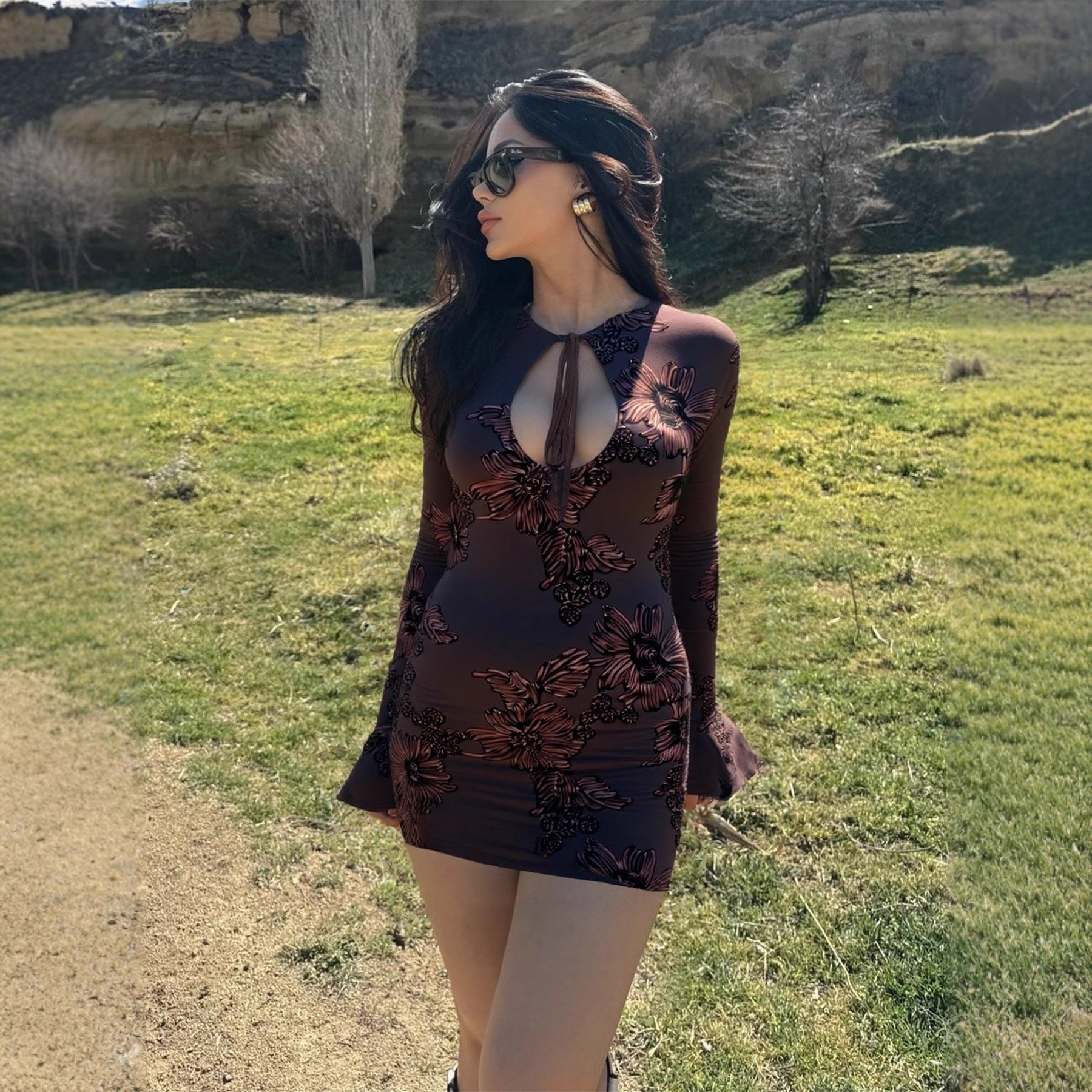 Long-sleeved Strapped Bodycon Party Dress – Nova Finds product photo 2