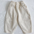 Children's cotton spliced work pants