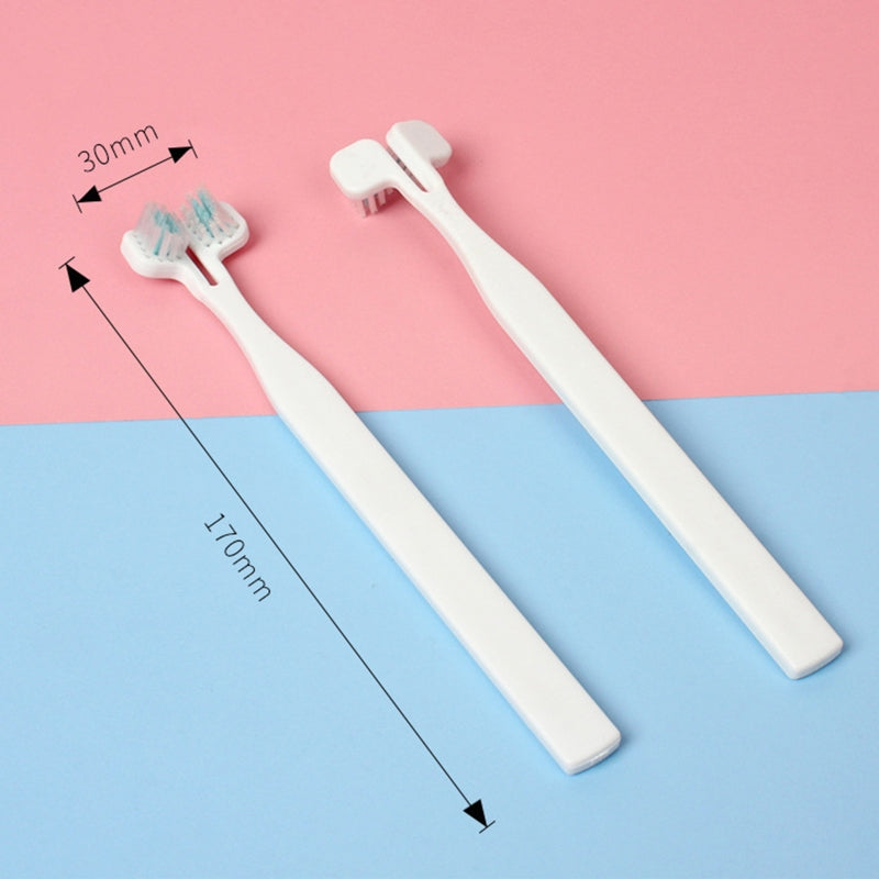 1pc Double-Headed Dog Toothbrush with Long Handle