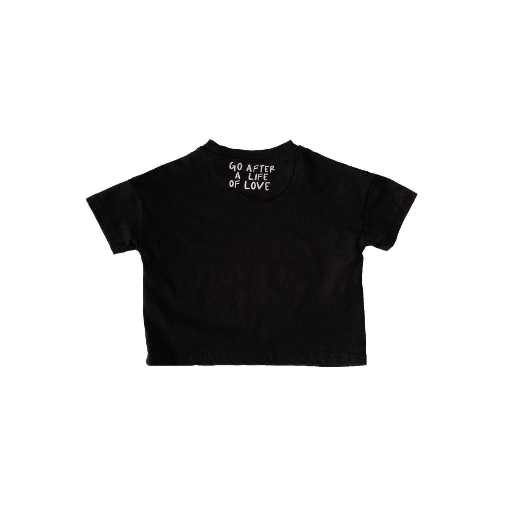 Children's back letter printed t-shirt